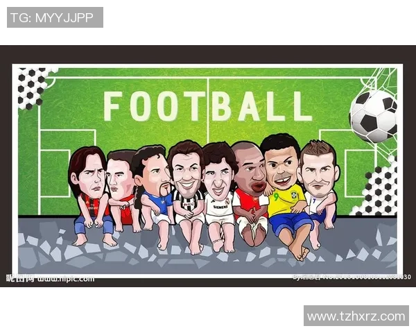 欢快足球明星卡通形象展现运动激情与快乐瞬间